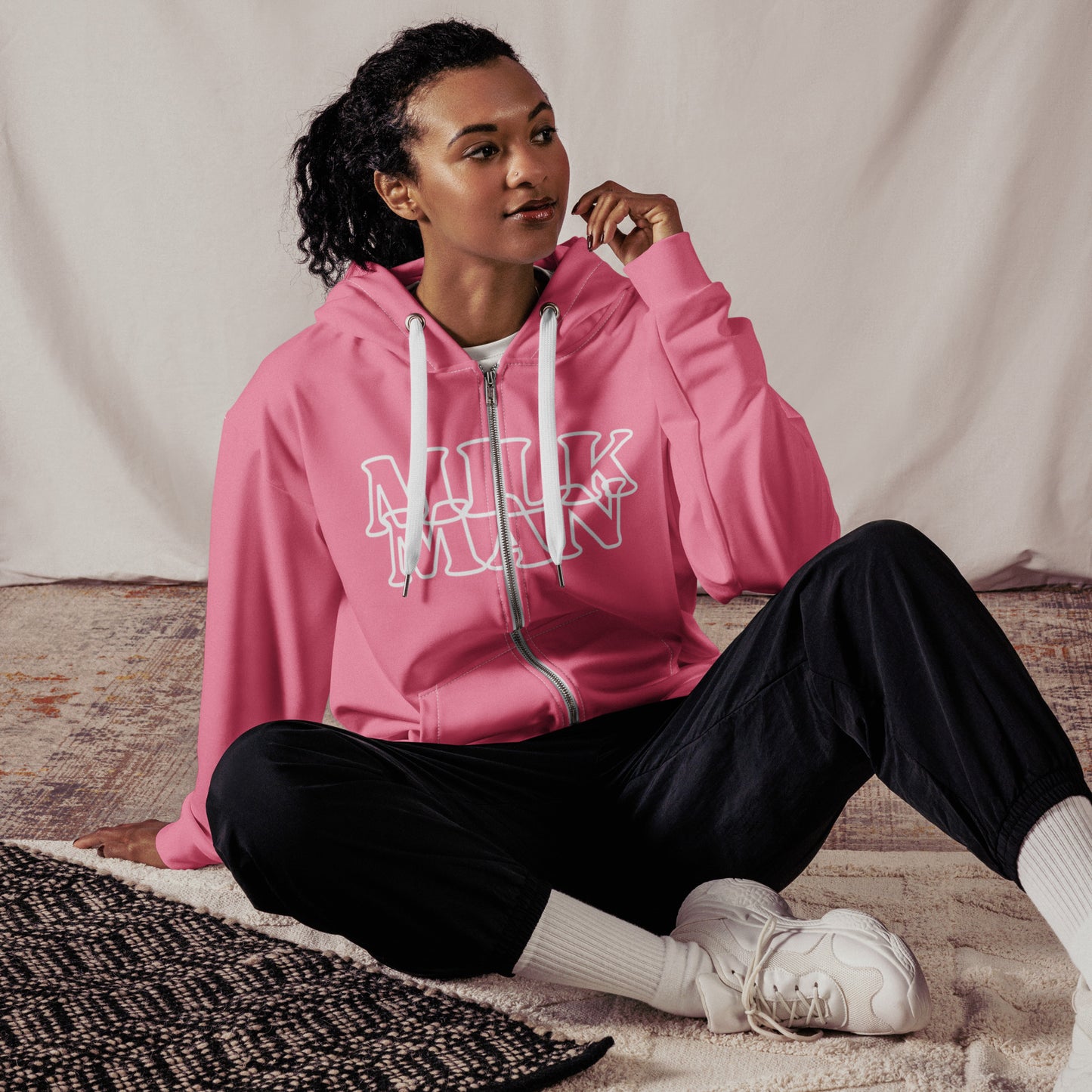 Milk Man Spring Zip Up Tickle Me Pink