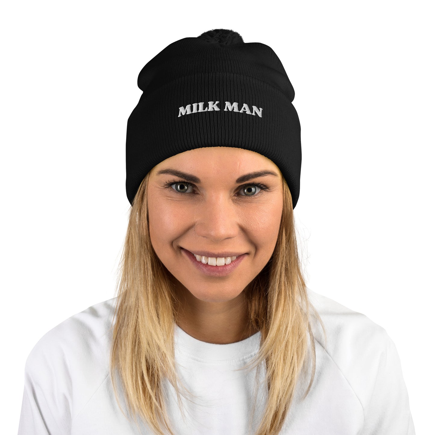 Milk Man Pom-Pom Beanie